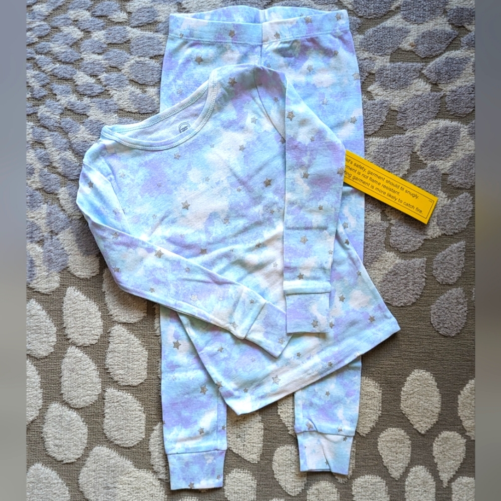 Wonder Nation Girls Tight Fit Pajama 2-piece Set - Size 4